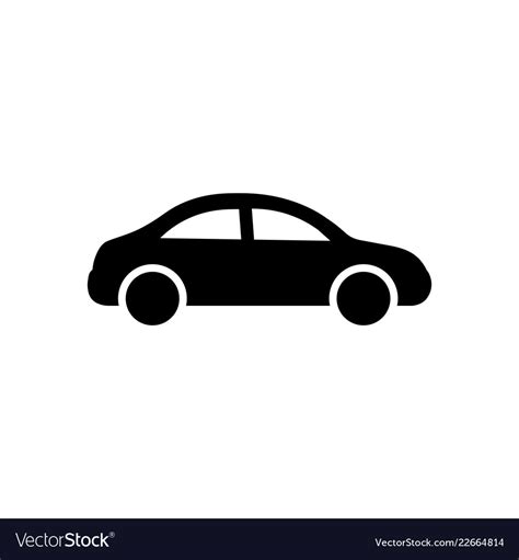 Car icon black sign transportation Royalty Free Vector Image