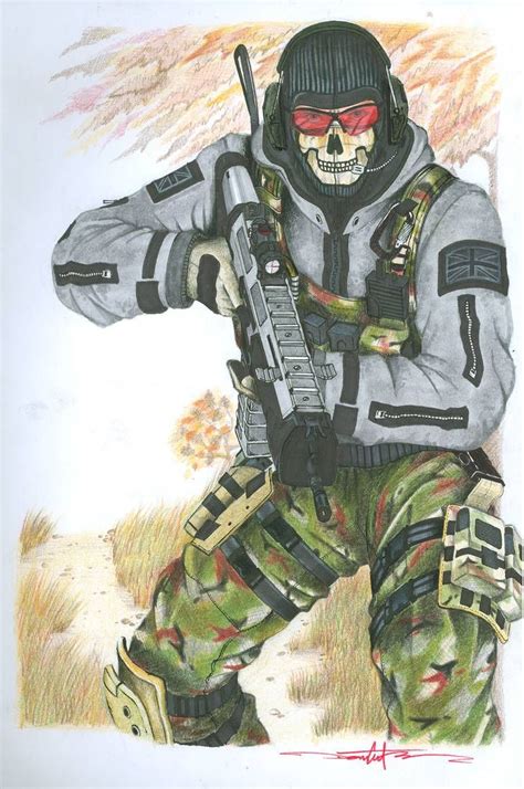 Ghost - MW2 by Schwarze1 on DeviantArt | Call of duty zombies, Call of ...