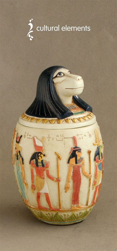 Canopic Jar of Hapi, Egyptian Statue | Canopic jars, Ancient egyptian ...