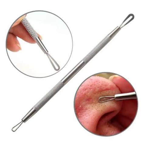 2pcs Blackhead Remover Cleaner Tool Acne Blemish Needle Pimple Spot ...