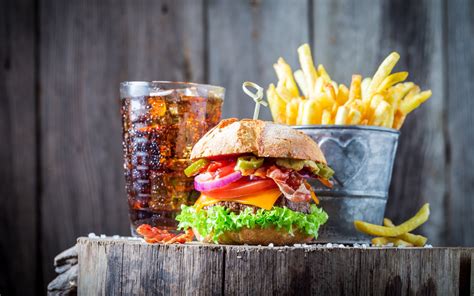 French fries and hamburger, burgers, drinking glass, Fries, food HD ...