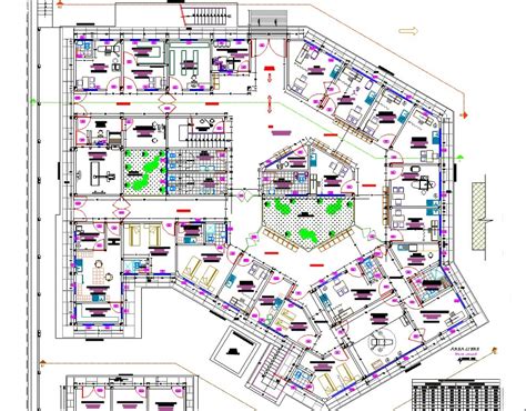 Hospital Layout plan dwg file - Cadbull