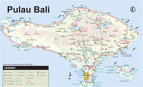 Printable Map Of Bali