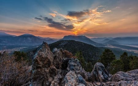 Sunrise over Rocky Mountains - Mountains & Nature Background Wallpapers ...