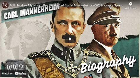 Is Finland an Ally of Nazi Germany? – Carl Gustaf Mannerheim – WW2 ...