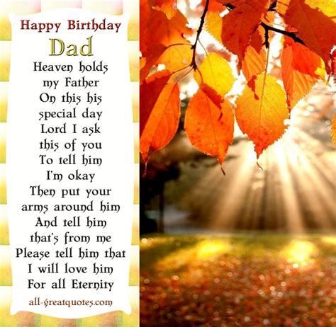 Happy Birthday To My Dad In Heaven Quotes. QuotesGram