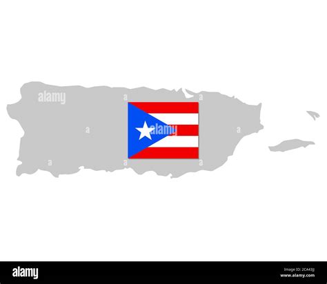 Flag and map of Puerto Rico Stock Photo - Alamy