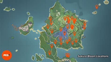 Genshin Impact sakura bloom locations