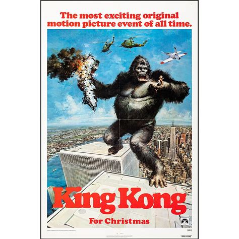 Vintage Movie Poster King Kong 1976 Starring Jeff Bridges and Charles ...