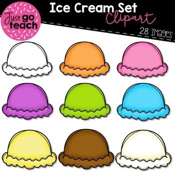 Ice Cream Scoops {Clipart} by Just Go Teach | TPT