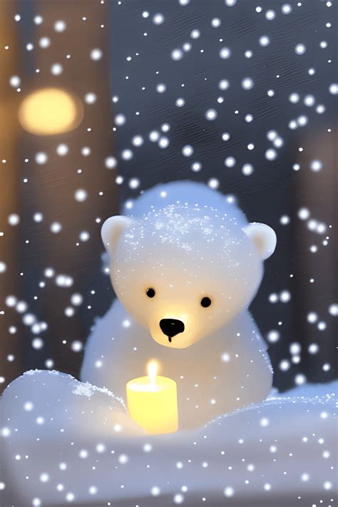 Christmas Lights in Snow · Creative Fabrica