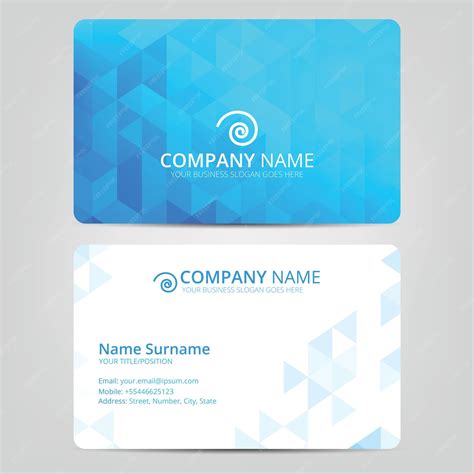 Premium Vector | Blue Business Card