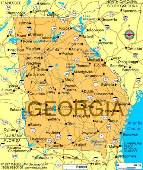 State Map of Georgia