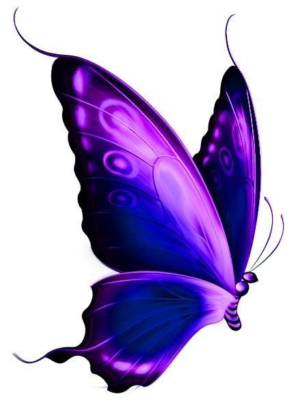 Transparent Blue and Purple Deco Butterfly PNG Clipart | Gallery ...