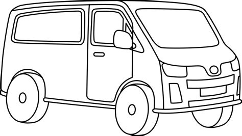 Van Vehicle Coloring Page for Kids 10002681 Vector Art at Vecteezy