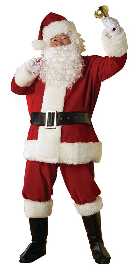 Father Christmas Santa Claus Mens Fancy Dress Costume Suit Outfit ...