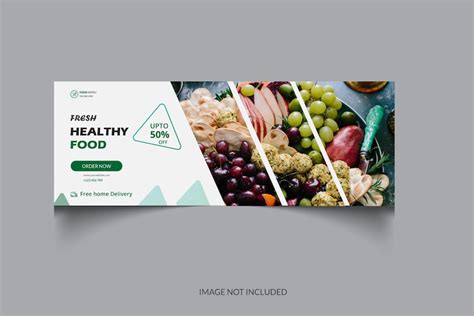 Premium Vector | Healthy Food Facebook Cover Design Template