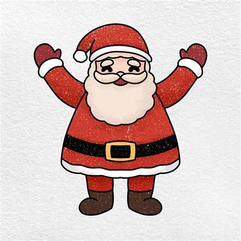 Cute Santa Claus Drawing - HelloArtsy