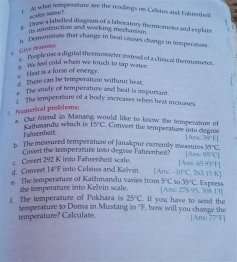 Draw a labelled diagram of a laboratory thermometer and explain h. Demons..