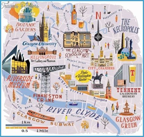 Map Of Glasgow City Centre - TravelsFinders.Com