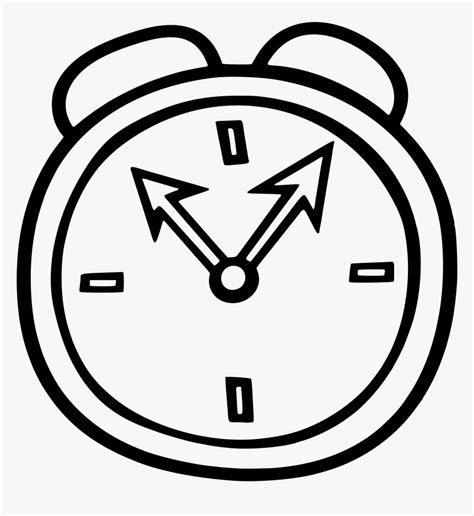 Clock Clipart Black And White - Clock Clipart, HD Png Download - kindpng