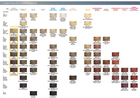 Clairol Color Chart Professional | Printable Templates Free