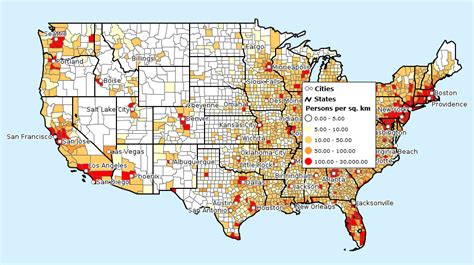 Usa Population Density Map 2024 - Essa Ofella