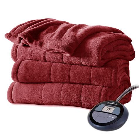 Buy Sunbeam Queen Microplush Electric Heated Blanket with 10 Heat ...