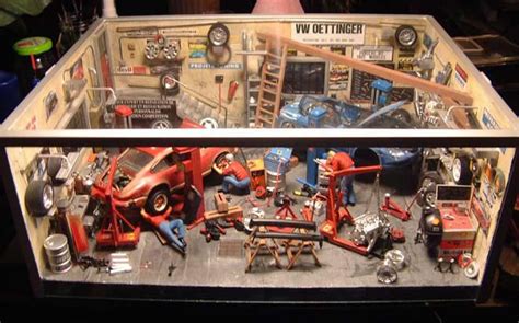 Diorama of Toy Cars and Trucks