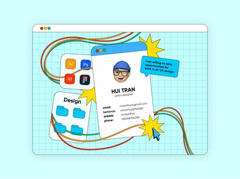 Personal Contact Card by Hui Tran on Dribbble