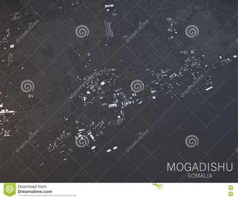 Map of Mogadishu, Somalia stock illustration. Illustration of ...