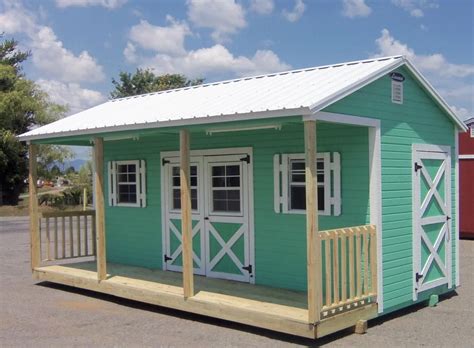 B-STD2-1220-099 Custom 12x20 with front porch option | SHEDS & SHELTERS ...