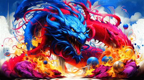 Colorful Monster Dragon Hydra: 4K Artwork Wallpaper - Free Download for ...