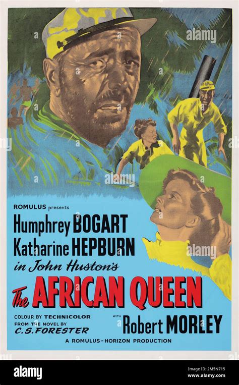 The African Queen (Romulus, R-1950s) Old movie poster feat Humphrey ...