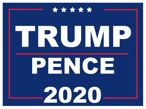 Trump Pence 2020 18x24 2 sided yard sign with stake | #1878991479