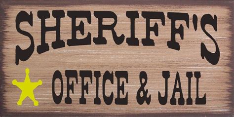 Sheriff's Office & Jail Western Primitive Rustic Distressed Country ...