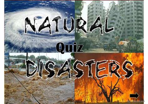 Natural Disasters Quiz PPT: English ESL powerpoints