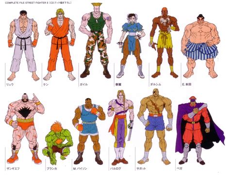 CHARACTER MODEL — Street Fighter II Character Sheets Awesomeous!