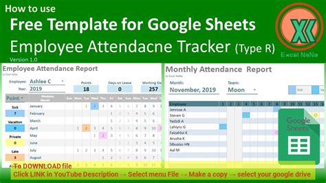 Attendance Sheet Template Google Sheets