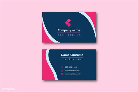 Business Card Template Front and Back Vector