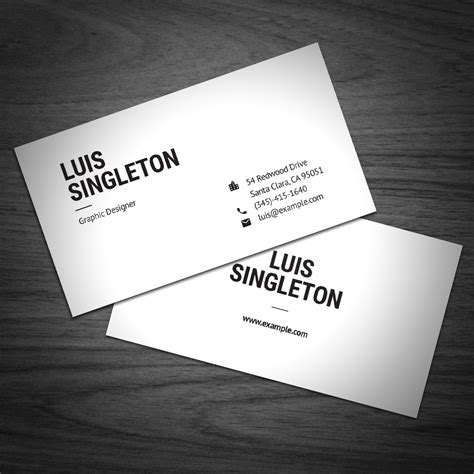 Clean and Minimal Business Card Template on Behance