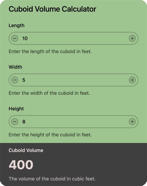 Cuboid Volume Calculator - Calculate Cubic Volume Easily ...