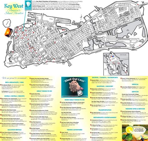 Key West hotels and sightseeings map - Ontheworldmap.com