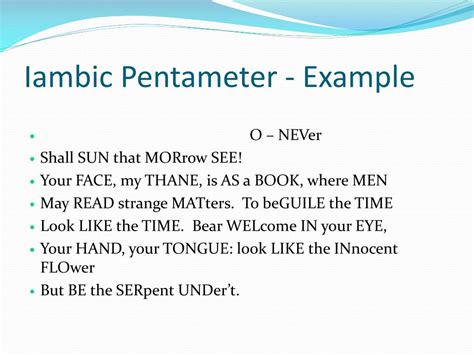 How to make a iambic pentameter sonnet - pohbj