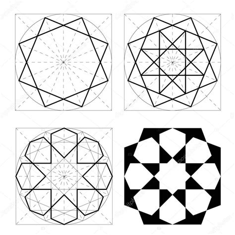 Geométrica, Construcción De Etapa, El Islam, Intersección, Sin Costuras ...