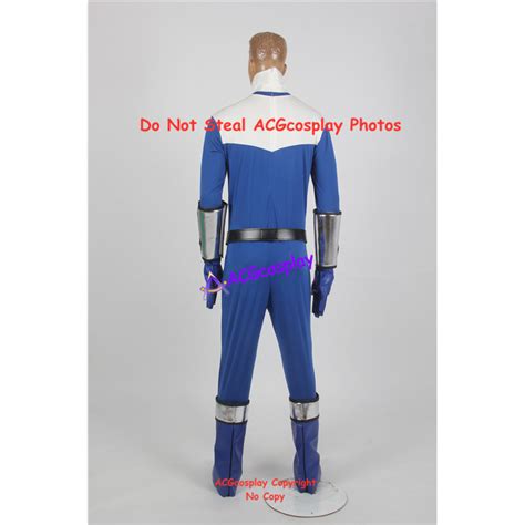 Power rangers blue time force ranger lucas blue ranger cosplay costume ...