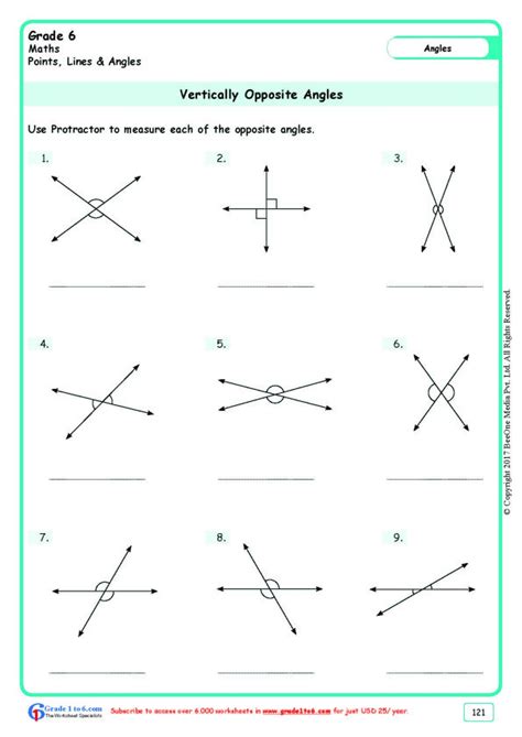 Vertical Angles Worksheet Pdf Pin On Free Math Worksheets | Angles ...