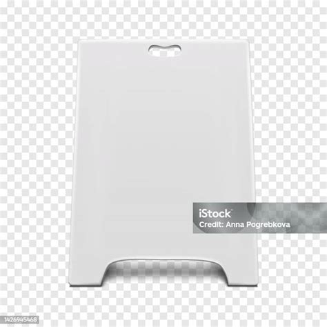 Sandwich White Board Front View Realistic Vector Mockup Blank Aframe ...