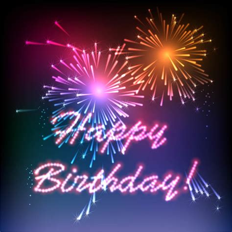 Happy Birthday fireworks - Photoshop Vectors | BrushLovers.com