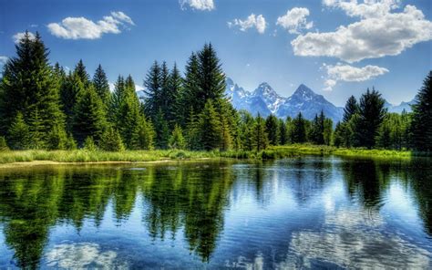 nature, HDR, River, Trees, Mountain, Landscape Wallpapers HD / Desktop ...